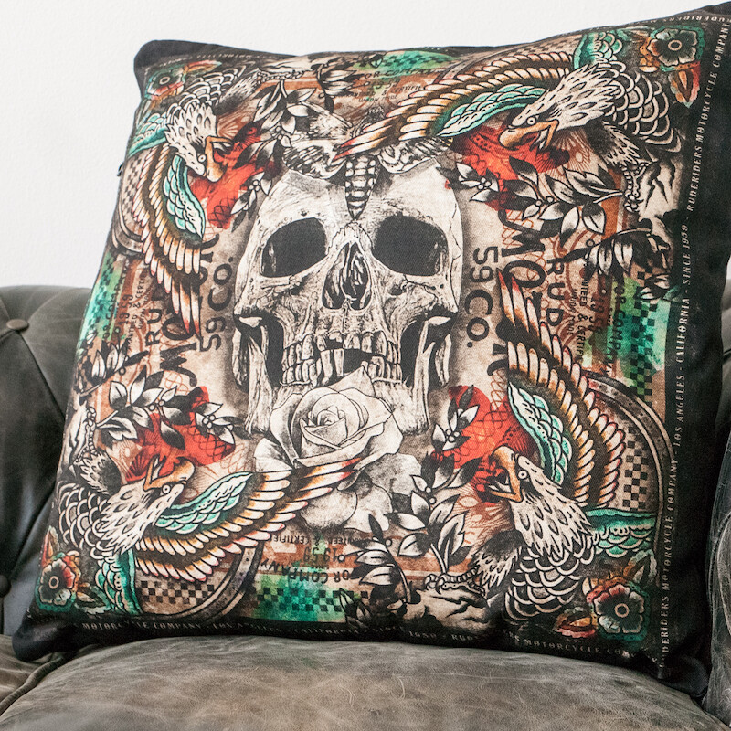 Cuscino Skull & Eagles