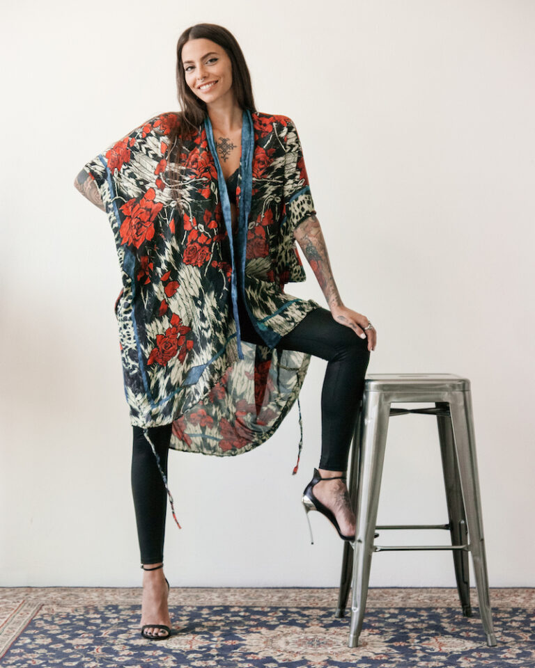 Poncho donna Roses Rude Riders